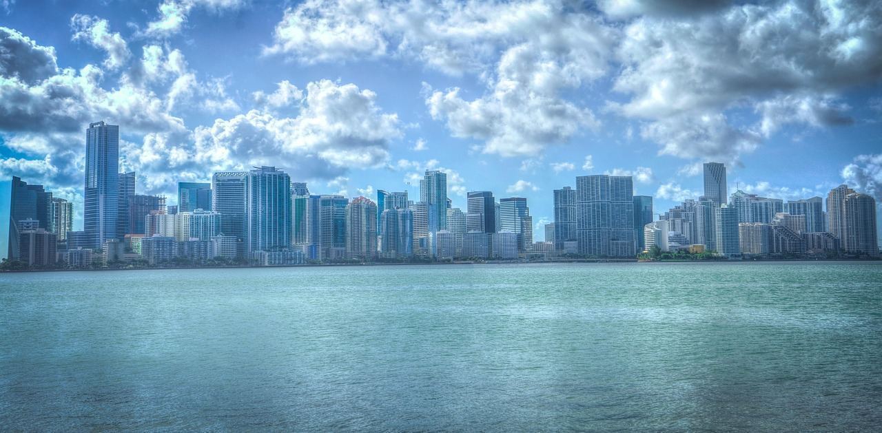 Brickell neighborhood skyline — downtown Miami corridor covered by flat-tire dispatch